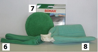Автокосметика SONAX салфетки и варежки