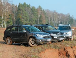 ssangyong kyron и nissan x-trail видео